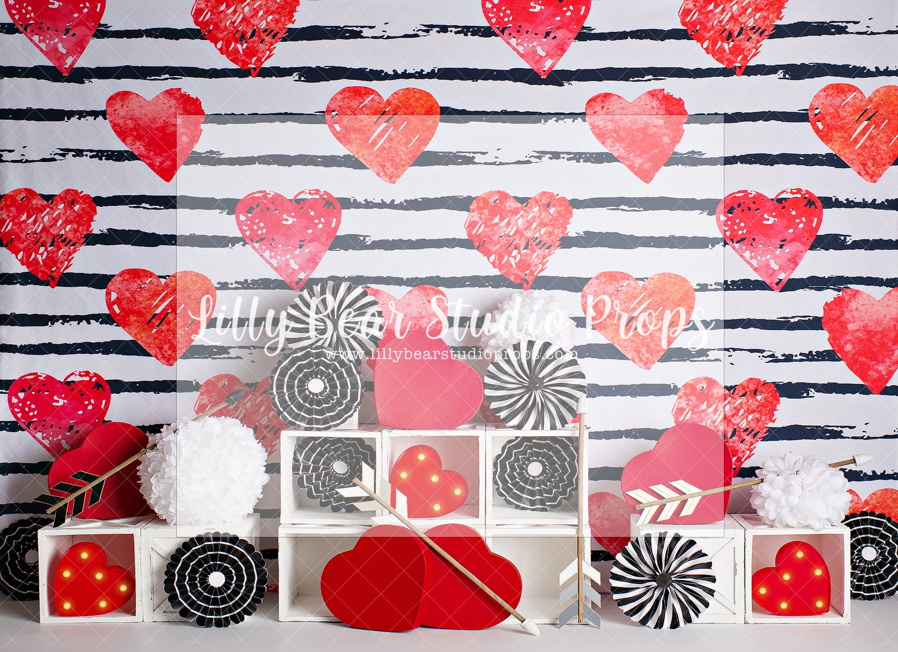 ETCHED HEART - Lilly Bear Studio Props, arrow heart, arrows, balloons, clear balloons, cupids arrow, FABRICS, girl, girl balloons, gold balloons, heart, hearts and arrows, love balloon, pink clouds, valentine