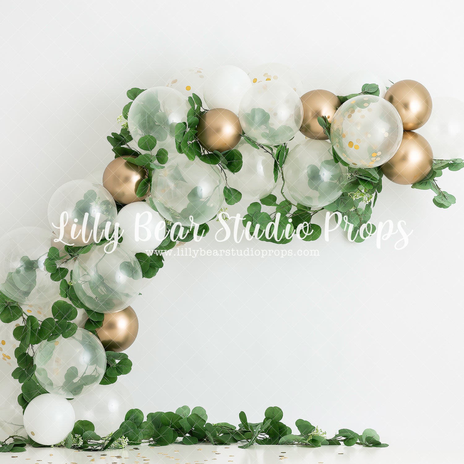 Eucalyptus Arch by Anything Goes Photography sold by Lilly Bear Studio Props, balloon garland - balloons - boho arch