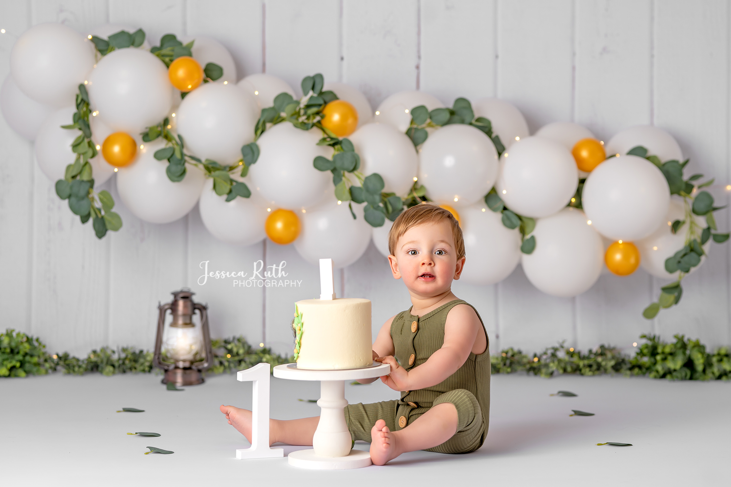 Eucalyptus White & Gold - Lilly Bear Studio Props, boho balloons, eucalyptus, eucalyptus balloon, eucalyptus balloon arch, eucalyptus birthday, eucalyptus garden, fabric, fine art, girls, gold and white, gold and white balloons, one-derland, onederland, poly, simple garland, vinyl, white balloon garland, white balloons, white winter, winter, winter diamond, winter garland, Wrinkle Free Fabric