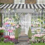 European Flower Shop - Lilly Bear Studio Props, bloom, bloom shop, blooming flowers, blooming shop, blooms, blue floral, Fabric, FABRICS, floral, flower, flower market, flower shop, flowers, garden, little flower shop, little shop, market, open, plants, shop, shoppe, spring, spring flowers, Wrinkle Free Fabric