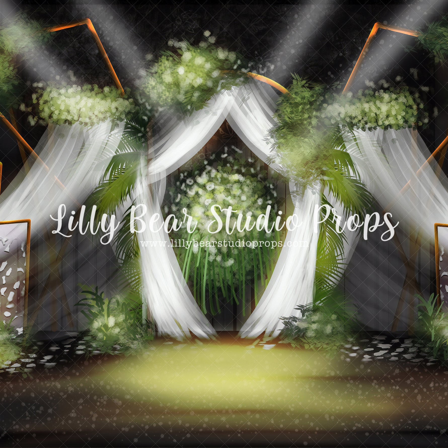 Evangaline by Lilly Bear Studio Props sold by Lilly Bear Studio Props, archway - curtain - curtains - eucalyptus arch