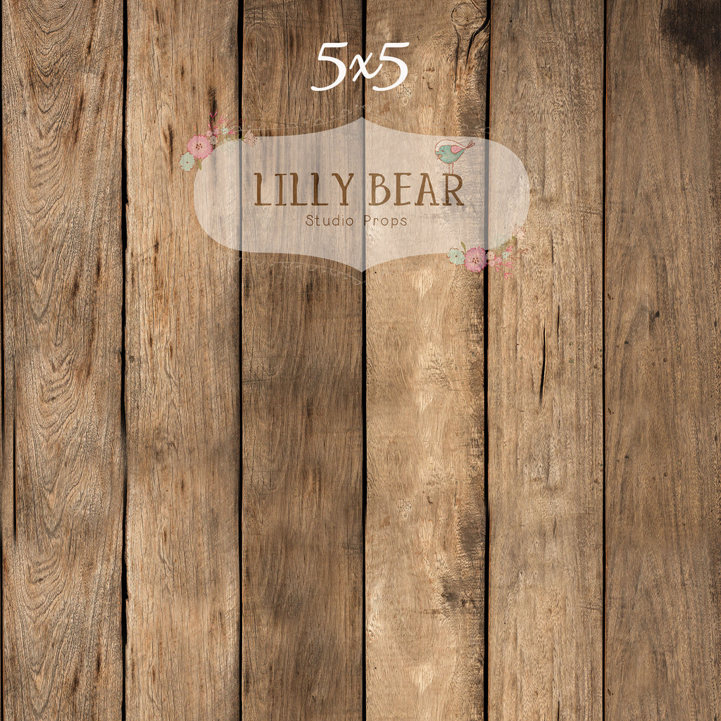 Everly Barn Wood Planks Floor (Wide) by Lilly Bear Studio Props sold by Lilly Bear Studio Props, brown wood - brown woo
