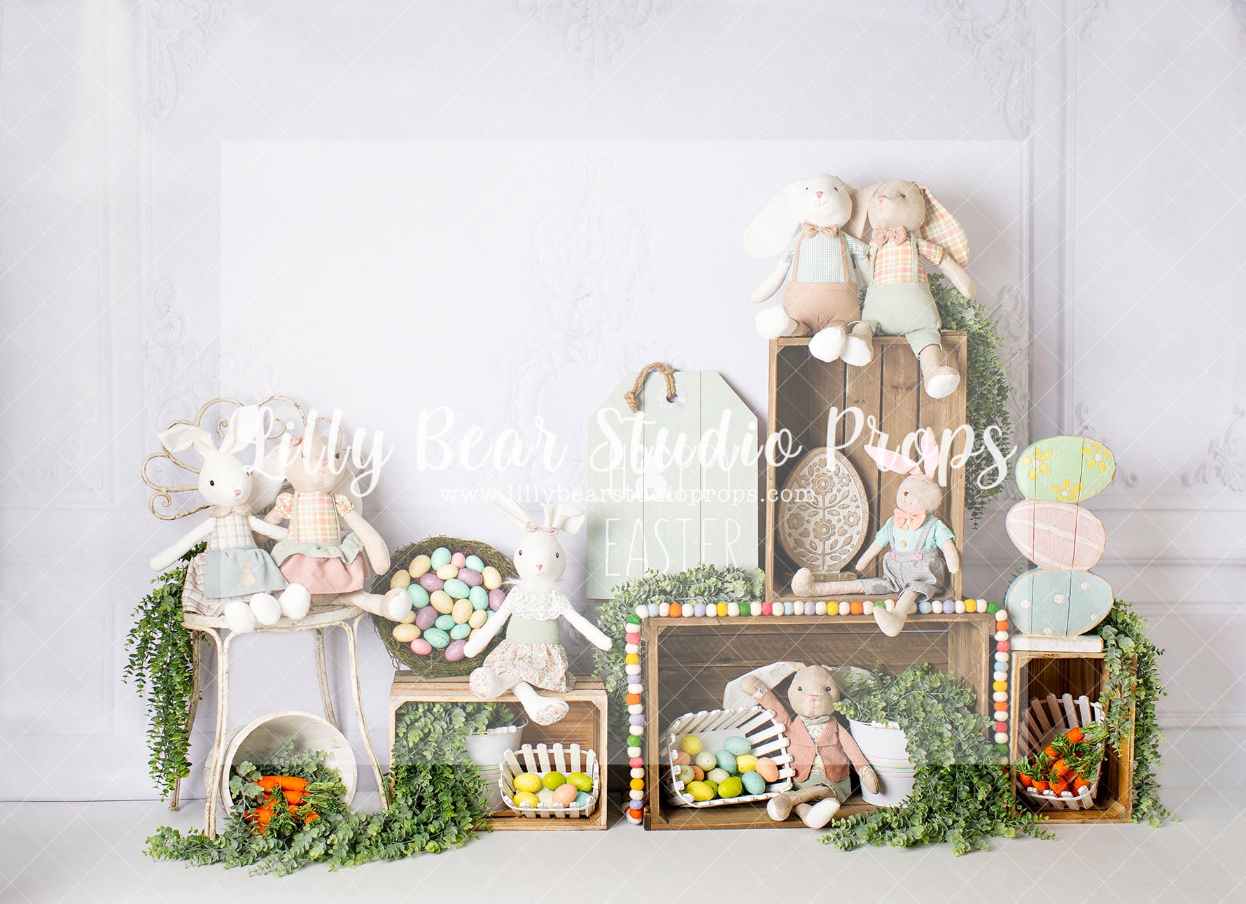 Every Bunny Needs Some Bunny 1 - Lilly Bear Studio Props, easter, easter backdrop, easter basket, easter bunny, easter eggs, easter garden, FABRICS, spring
