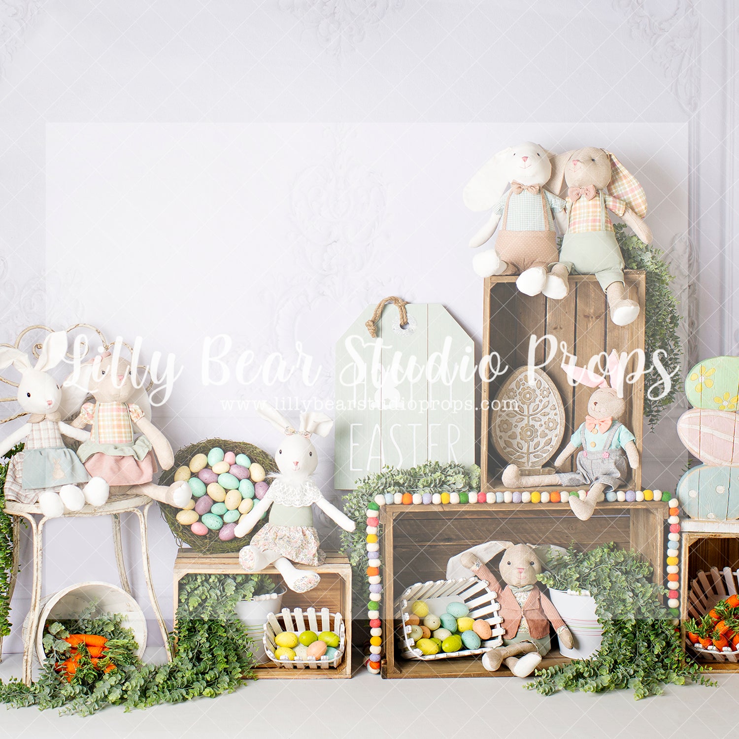 Every Bunny Needs Some Bunny 1 - Lilly Bear Studio Props, easter, easter backdrop, easter basket, easter bunny, easter eggs, easter garden, FABRICS, spring