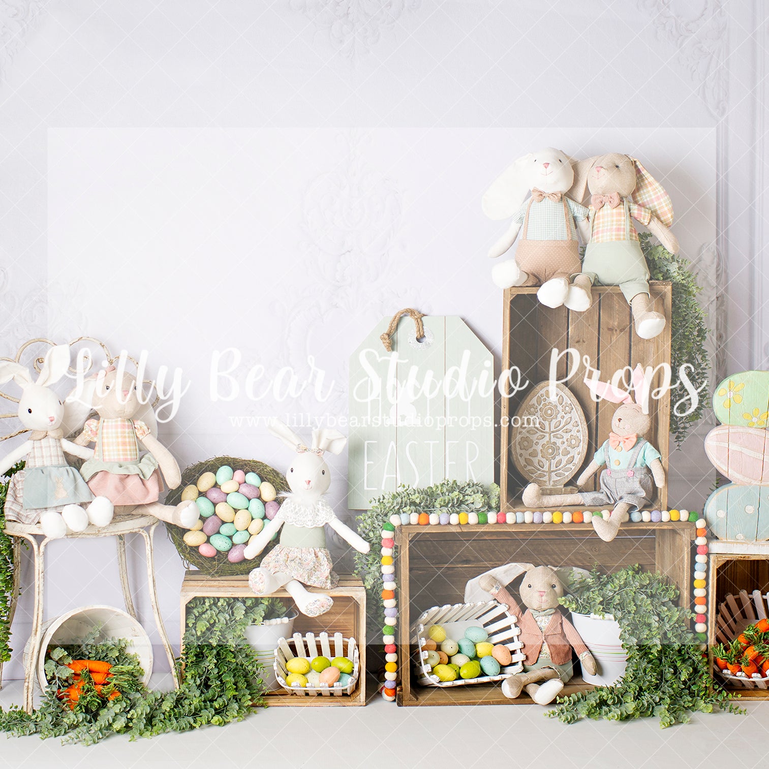 Every Bunny Needs Some Bunny 1 - Lilly Bear Studio Props, easter, easter backdrop, easter basket, easter bunny, easter eggs, easter garden, FABRICS, spring