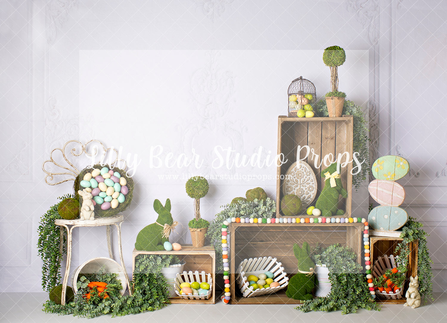 Every Bunny Needs Some Bunny 2 - Lilly Bear Studio Props, easter, easter backdrop, easter basket, easter bunny, easter eggs, easter garden, FABRICS, spring