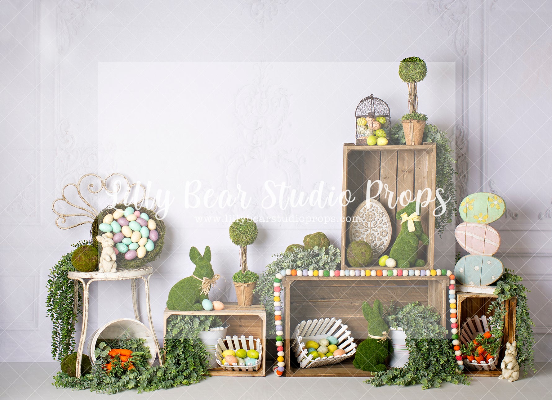 Every Bunny Needs Some Bunny 2 - Lilly Bear Studio Props, easter, easter backdrop, easter basket, easter bunny, easter eggs, easter garden, FABRICS, spring