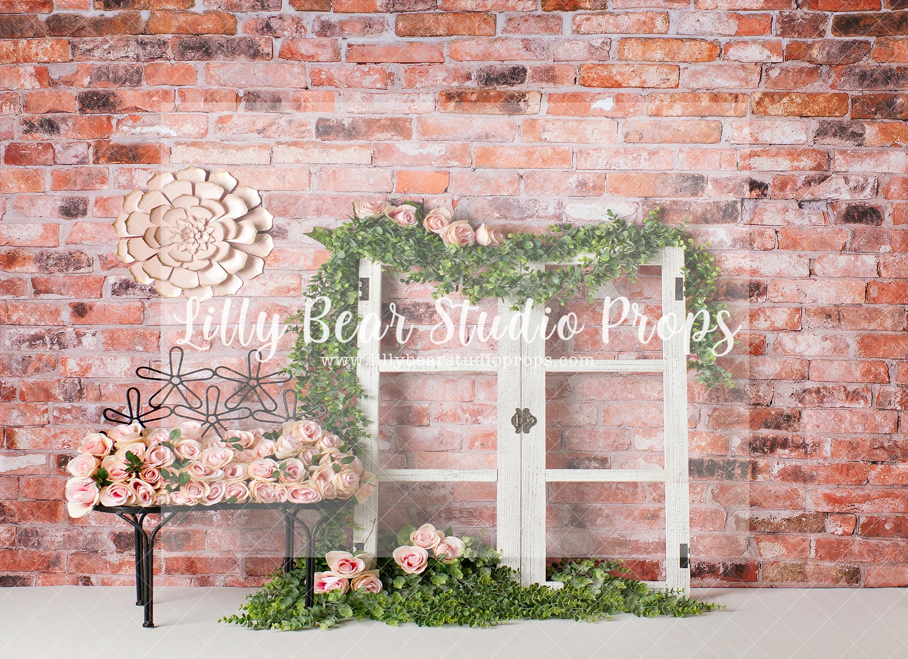 Fresh Cut Roses - Lilly Bear Studio Props, barn door, bird, birds, blush roses, FABRICS, flower garden, flower window, little flower shop, spring, spring garden