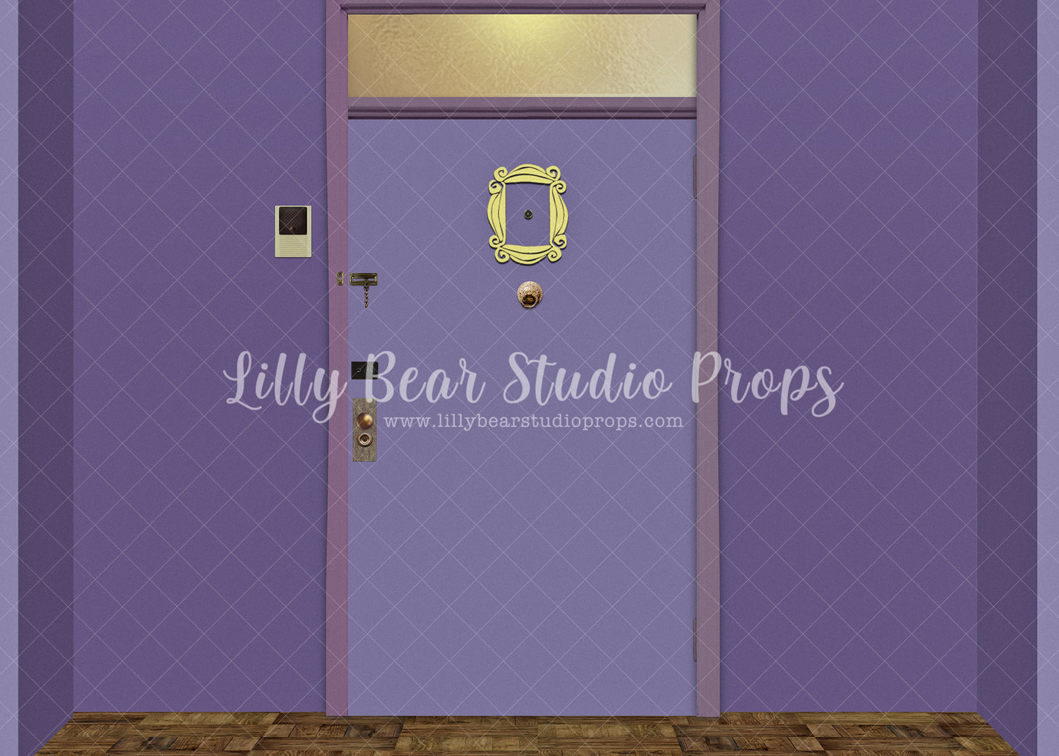 Friendly Purple Door - Lilly Bear Studio Props, 90s, 90s tv, Fabric, FABRICS, friend, friends, i'll be there for you, monica's apartment, purple, purple door