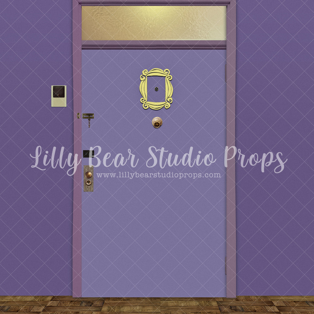 Friendly Purple Door - Lilly Bear Studio Props, 90s, 90s tv, Fabric, FABRICS, friend, friends, i'll be there for you, monica's apartment, purple, purple door