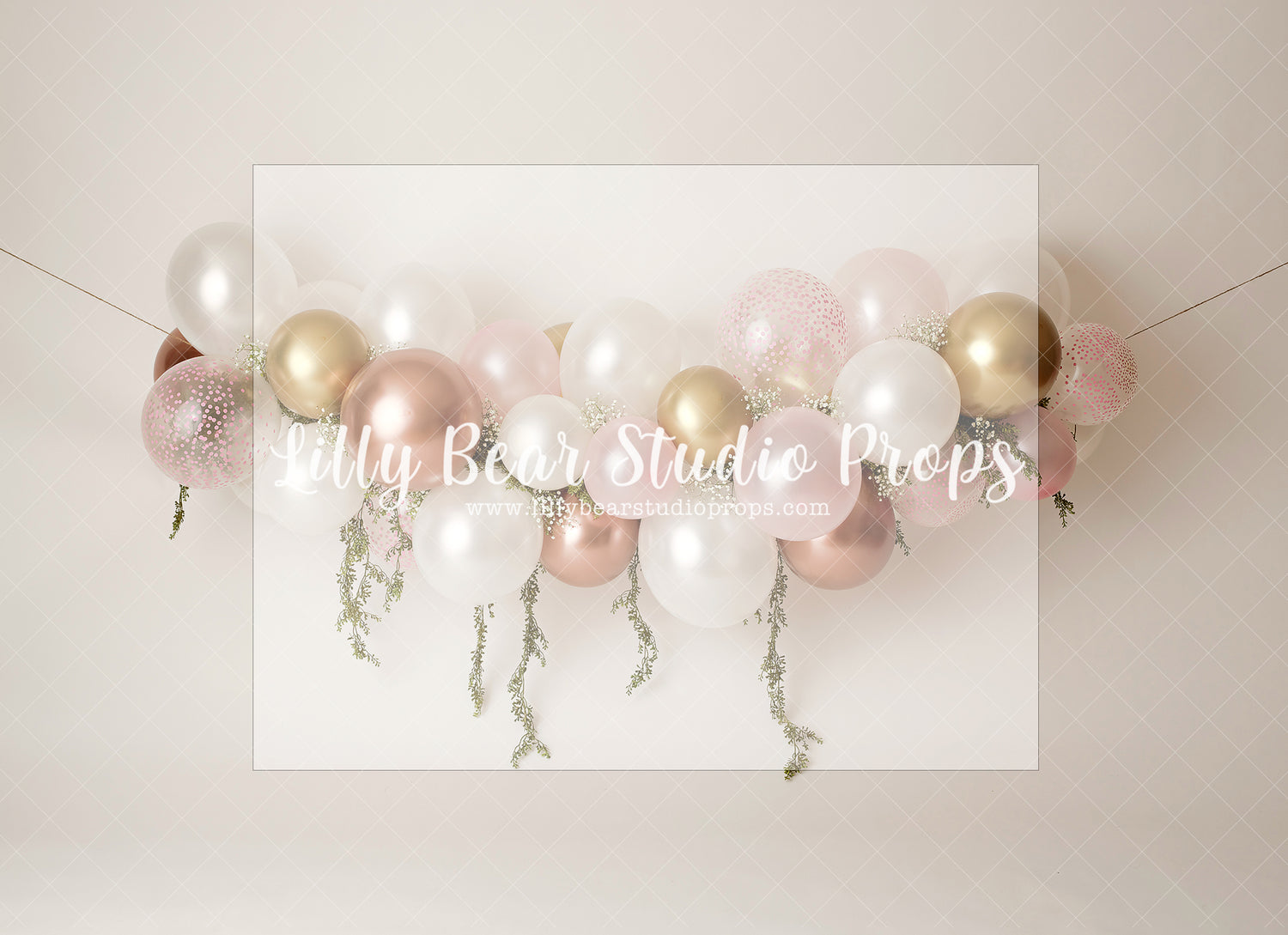 ENDLESS ROMANCE - Lilly Bear Studio Props, balloons, clear balloons, FABRICS, flower balloons, girl, girl balloons, gold balloons, heart, love balloon, metallic balloons, metallic gold balloons, metallic pink balloons, pink clouds, valentine