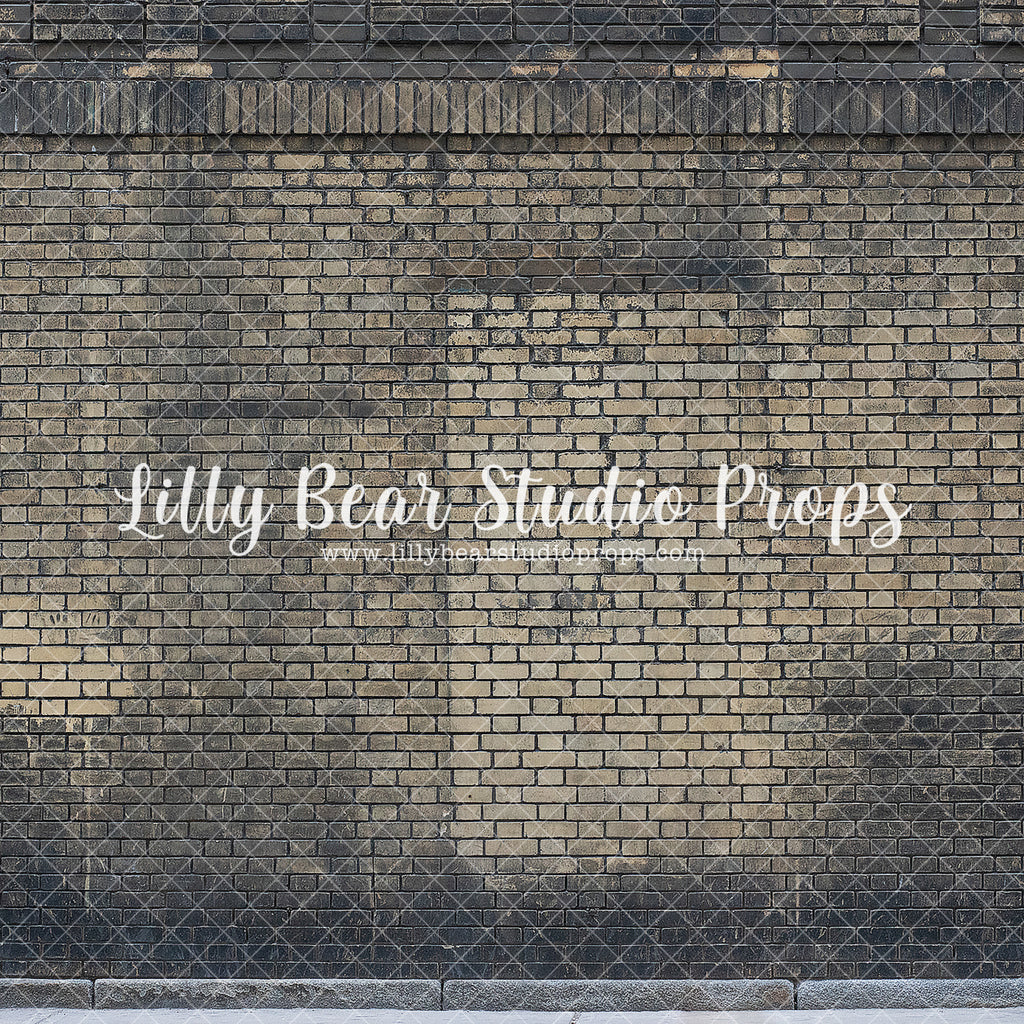 Factory Brick by EllaBean sold by Lilly Bear Studio Props, Brick Wall - cracked brick - cracked brick wall - dark brick