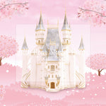 Fairytale Castle - Lilly Bear Studio Props, carriage, castle, castle balcony, castle gate, center park, cinderella carriage, Fabric, FABRICS, fairytale, fairytales, garden, garden path, garden steps, garden walkway, london, park, pink castle, pink tulips, princess carriage, spring, steps, Wrinkle Free Fabric