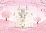 Fairytale Castle - Lilly Bear Studio Props, carriage, castle, castle balcony, castle gate, center park, cinderella carriage, Fabric, FABRICS, fairytale, fairytales, garden, garden path, garden steps, garden walkway, london, park, pink castle, pink tulips, princess carriage, spring, steps, Wrinkle Free Fabric