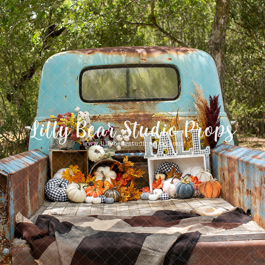 Fall Pickup Truck by Karissa Knowles Photography sold by Lilly Bear Studio Props, autumn - autumn colors - autumn colou