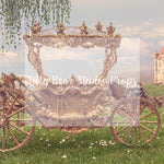 Fancy Carriage - Lilly Bear Studio Props, carriage, castle, castle balcony, castle gate, center park, cinderella carriage, Fabric, FABRICS, fairytale, fairytales, garden, garden path, garden steps, garden walkway, london, park, pink castle, pink tulips, princess carriage, spring, steps, Wrinkle Free Fabric