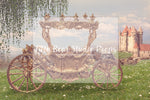 Fancy Carriage - Lilly Bear Studio Props, carriage, castle, castle balcony, castle gate, center park, cinderella carriage, Fabric, FABRICS, fairytale, fairytales, garden, garden path, garden steps, garden walkway, london, park, pink castle, pink tulips, princess carriage, spring, steps, Wrinkle Free Fabric