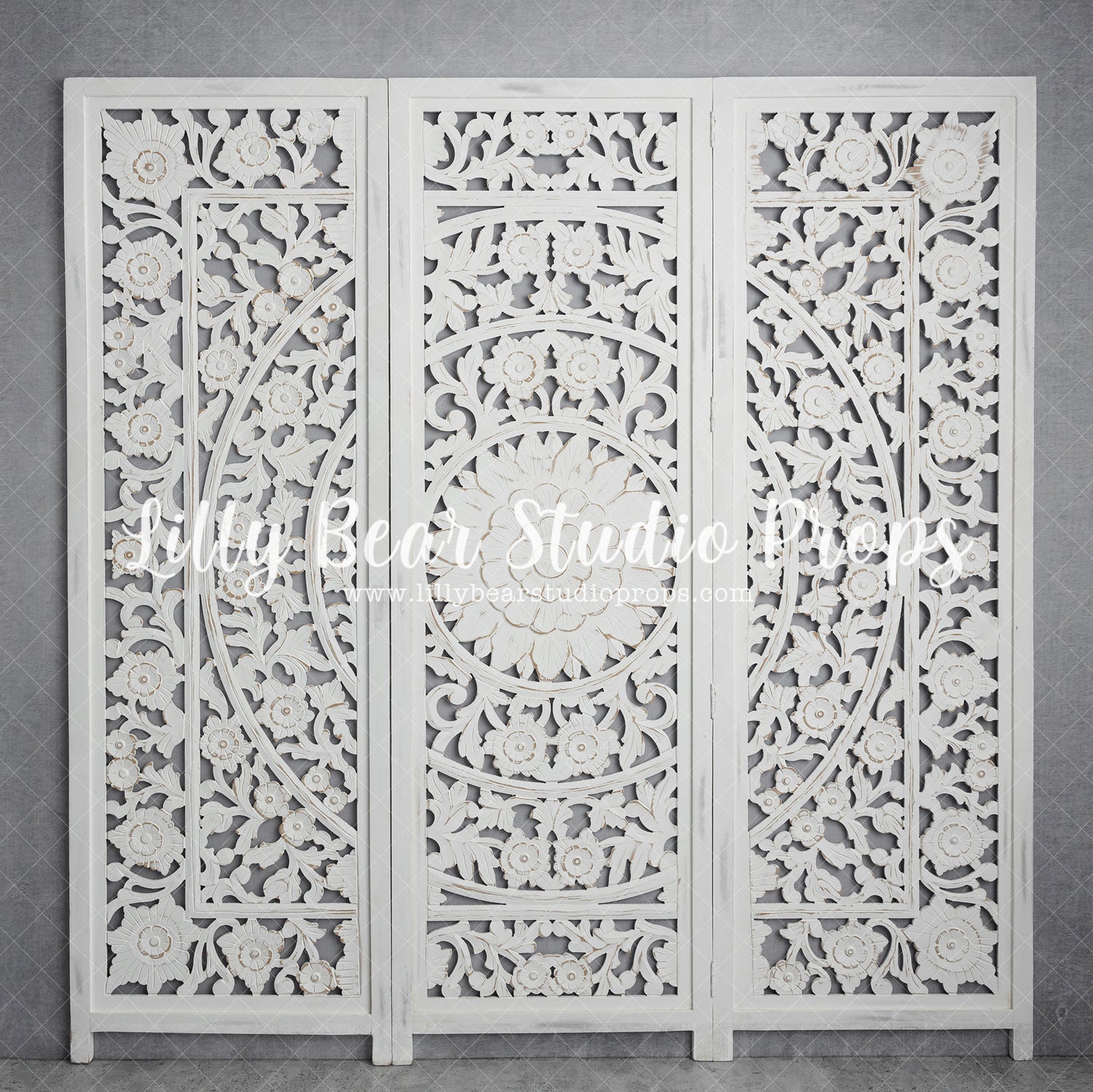 Fancy Grey Mandala - Lilly Bear Studio Props, FABRICS, fancy, fancy headboard, headboard, mandala