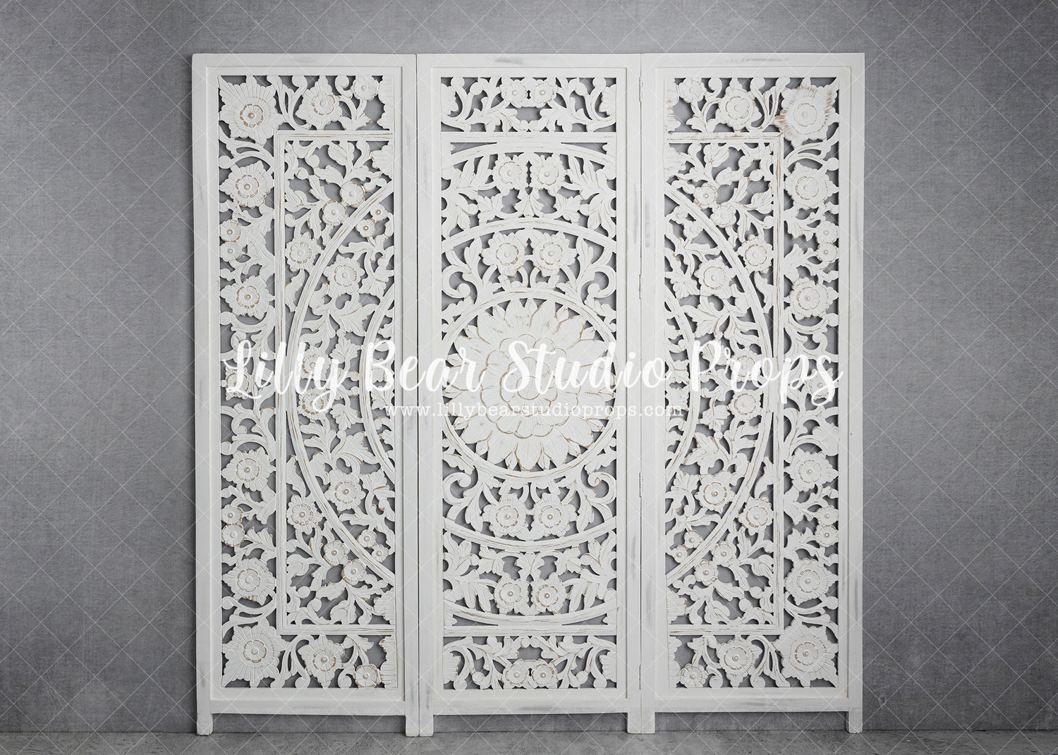 Fancy Grey Mandala - Lilly Bear Studio Props, FABRICS, fancy, fancy headboard, headboard, mandala