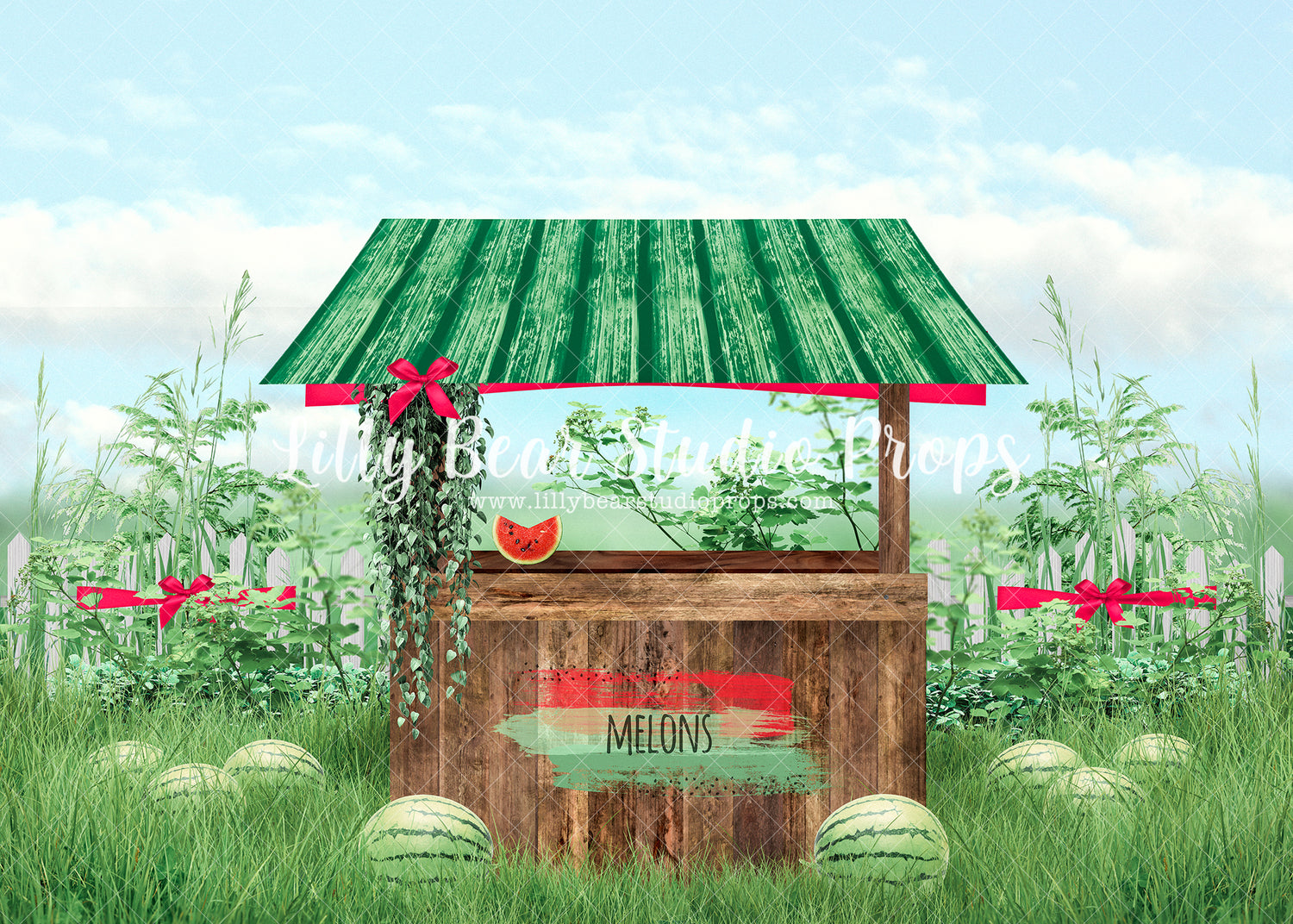 Farmers Market Watermelons - Lilly Bear Studio Props, cherry blossoms, daisies, Fabric, FABRICS, floral bed, flowers, One in a Melon, sunshine, watermelon, watermelon farm, watermelon seeds, watermelon slices, watermelon stand, watermelon stripes, watermelon sugar high, watermelons, you are my sunshine