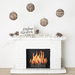 Farmhouse Christmas Mantle - Lilly Bear Studio Props, bohemian mantel, boho mantel, christmas, christmas mantel, fireplace, forest, holiday fireplace, holiday mantel, mantel, simple, simple mantel, simple white, white fireplace, white mantel, winter
