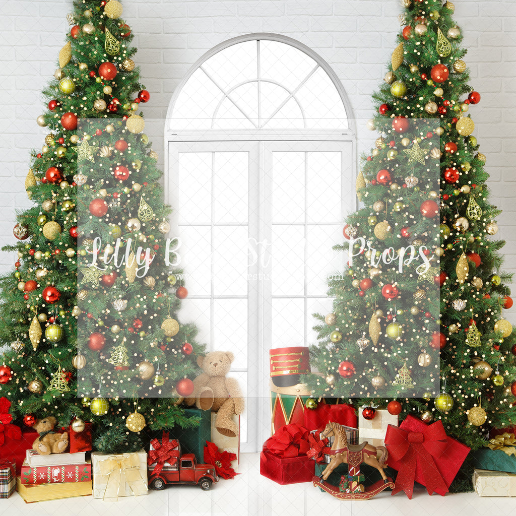 Festive Christmas Trees - Lilly Bear Studio Props, christmas, Cozy, Decorated, Festive, Giving, Holiday, Holy, Hopeful, Joyful, Merry, Peaceful, Peacful, Red & Green, Seasonal, Winter, Xmas, Yuletide
