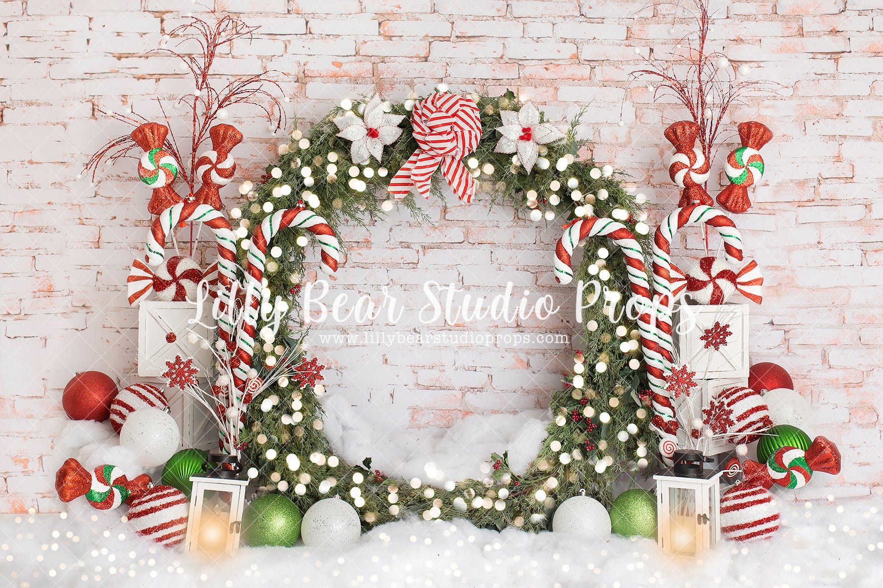 Festive Holly Room - Lilly Bear Studio Props, black fireplace, bohemian christmas, bohemian fireplace, bohemian mantel, boho, boho christmas, boho holiday, boho mantel, christmas, christmas mantel, christmas village, evergreen trees, evergreens, Fabric, fireplace, holiday, holiday christmas, mantel, Pampas, pine trees, white christmas, white holiday, Wrinkle Free Fabric