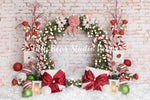 Festive Wreath - Lilly Bear Studio Props, brick christmas, candy cane, christmas, christmas candy, christmas wreath, holiday, lanters, Large wreath, pine trees, santa candy cane, winter, wreath, wreaths
