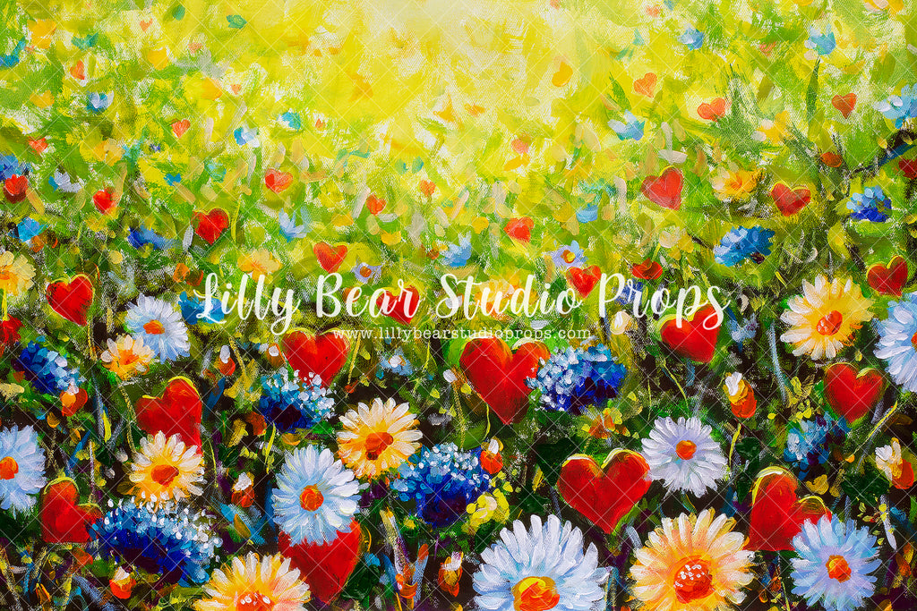 Field Of Love by Lilly Bear Studio Props sold by Lilly Bear Studio Props, blue floral - blue flower - blue flowers - br