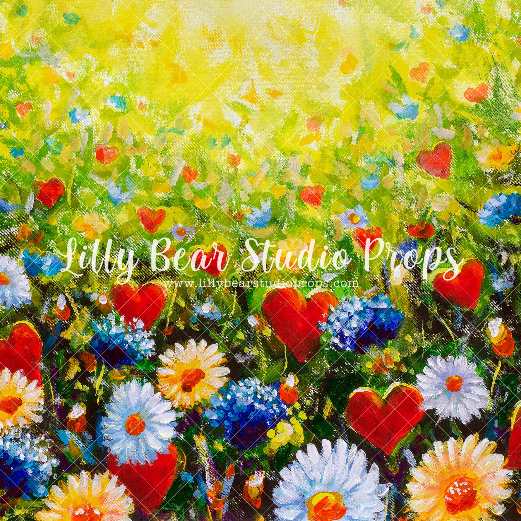 Field Of Love by Lilly Bear Studio Props sold by Lilly Bear Studio Props, blue floral - blue flower - blue flowers - br