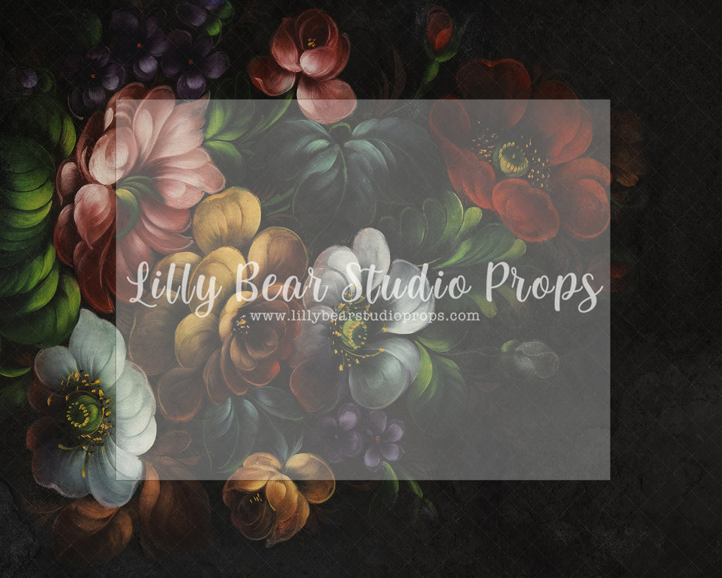 Fine Art Vintage Floral - Lilly Bear Studio Props, fine art, floral, girls, hand painted