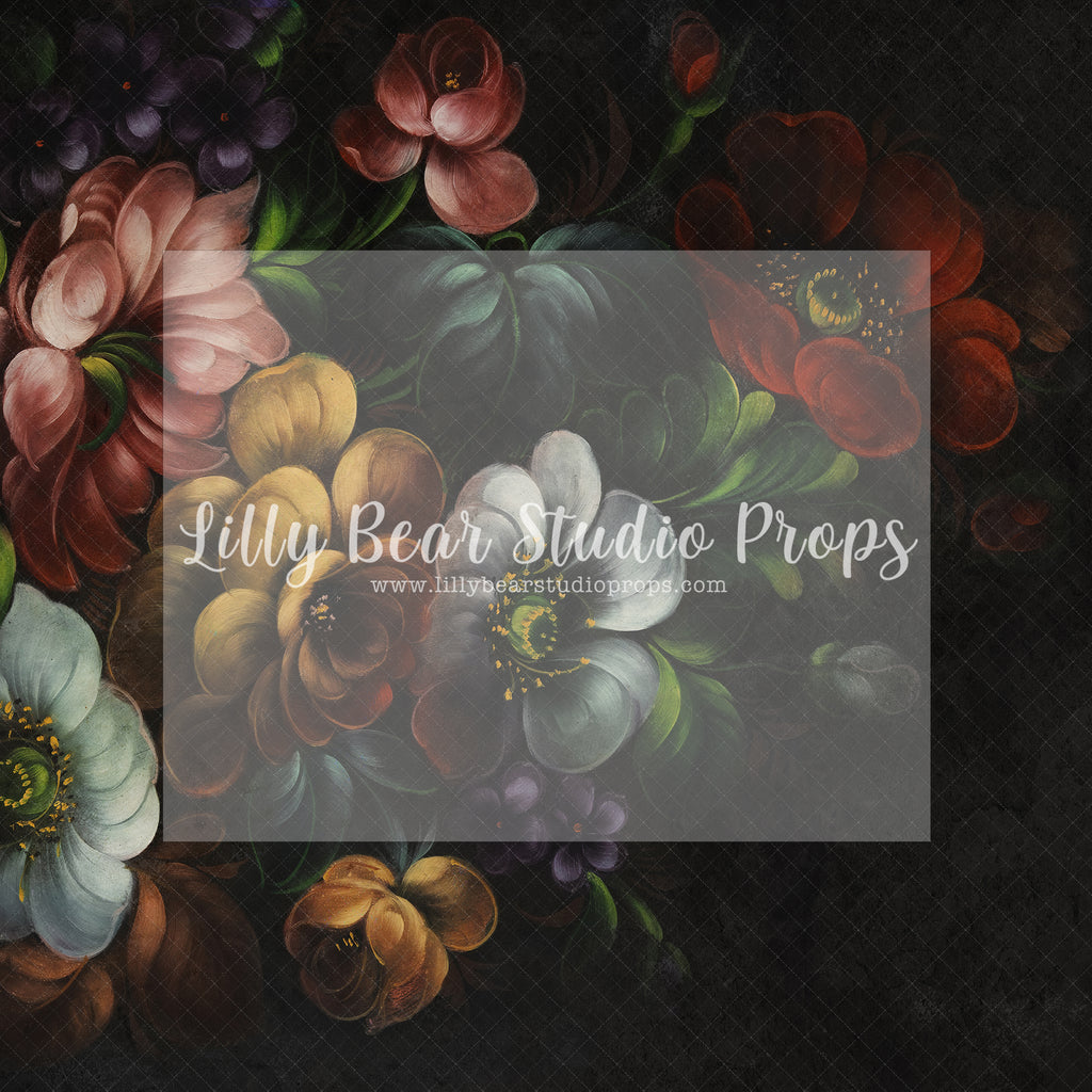 Fine Art Vintage Floral - Lilly Bear Studio Props, fine art, floral, girls, hand painted