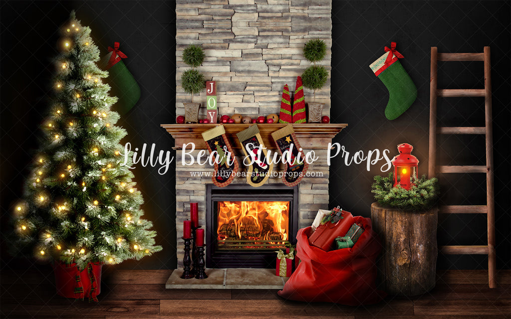 Fireside Christmas by Jessica Ruth Photography sold by Lilly Bear Studio Props, believe - candles - chrismas lights - c