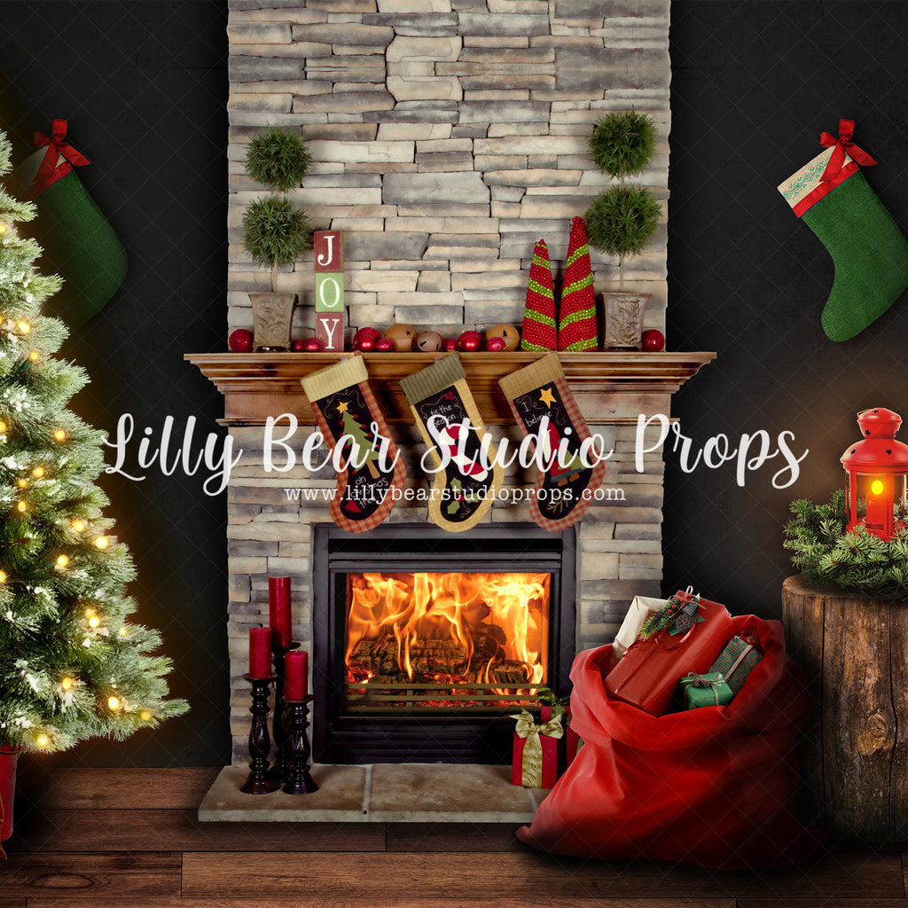Fireside Christmas by Jessica Ruth Photography sold by Lilly Bear Studio Props, believe - candles - chrismas lights - c