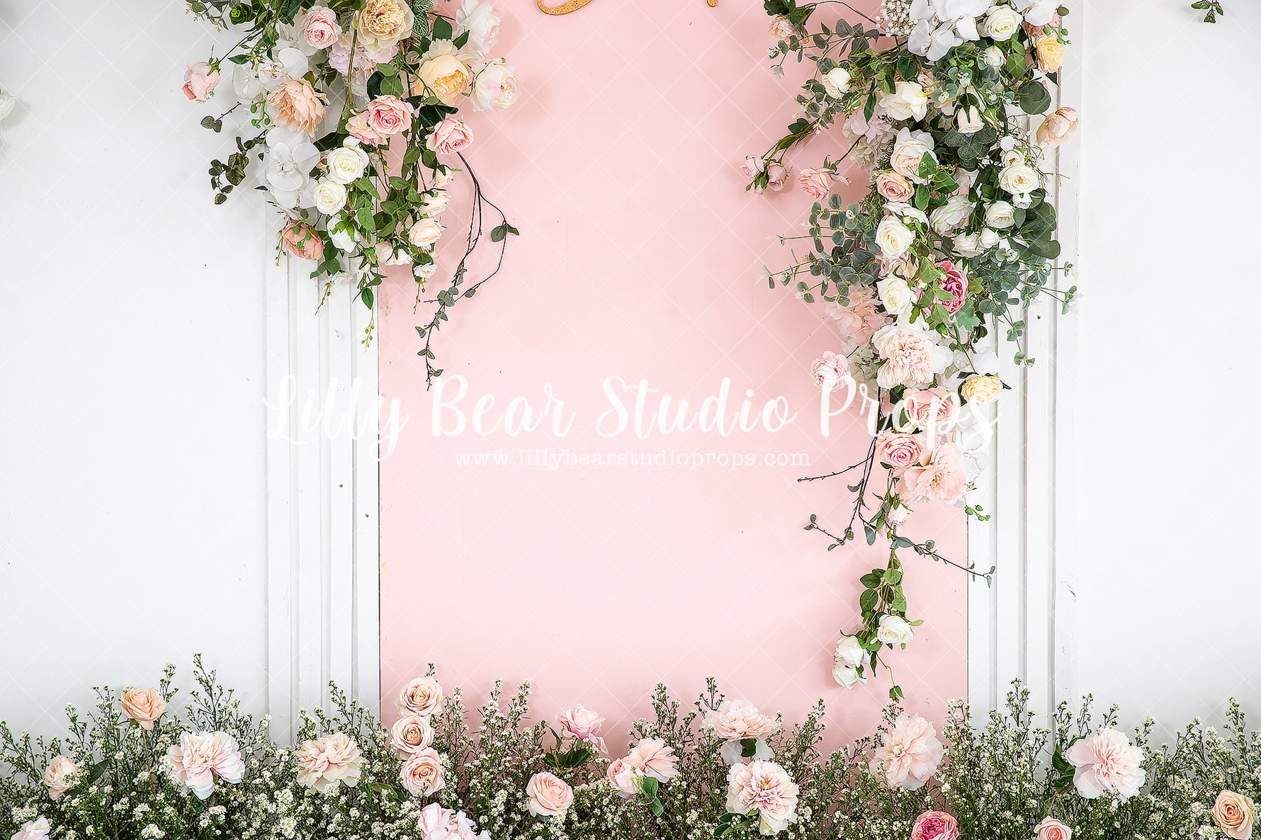 Floral Cascade Wall by Lilly Bear Studio Props sold by Lilly Bear Studio Props, Brick Wall - cupid - FABRICS - floral