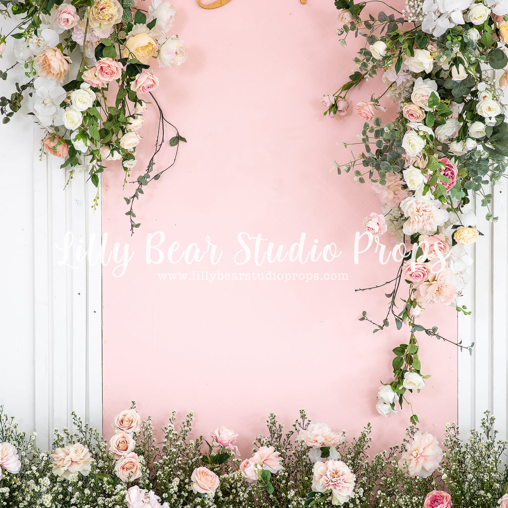 Floral Cascade Wall by Lilly Bear Studio Props sold by Lilly Bear Studio Props, Brick Wall - cupid - FABRICS - floral