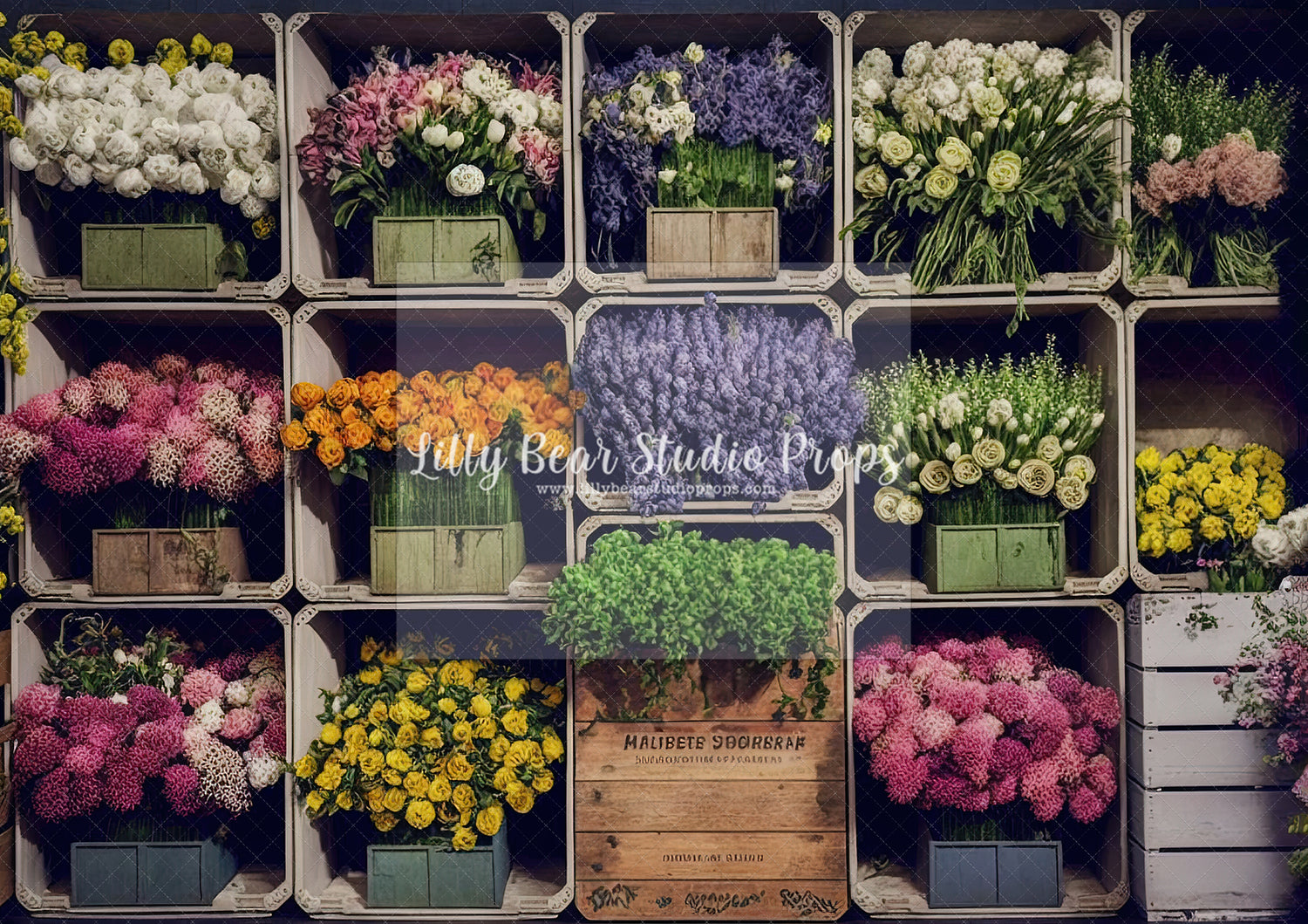 Floral Crate Wall