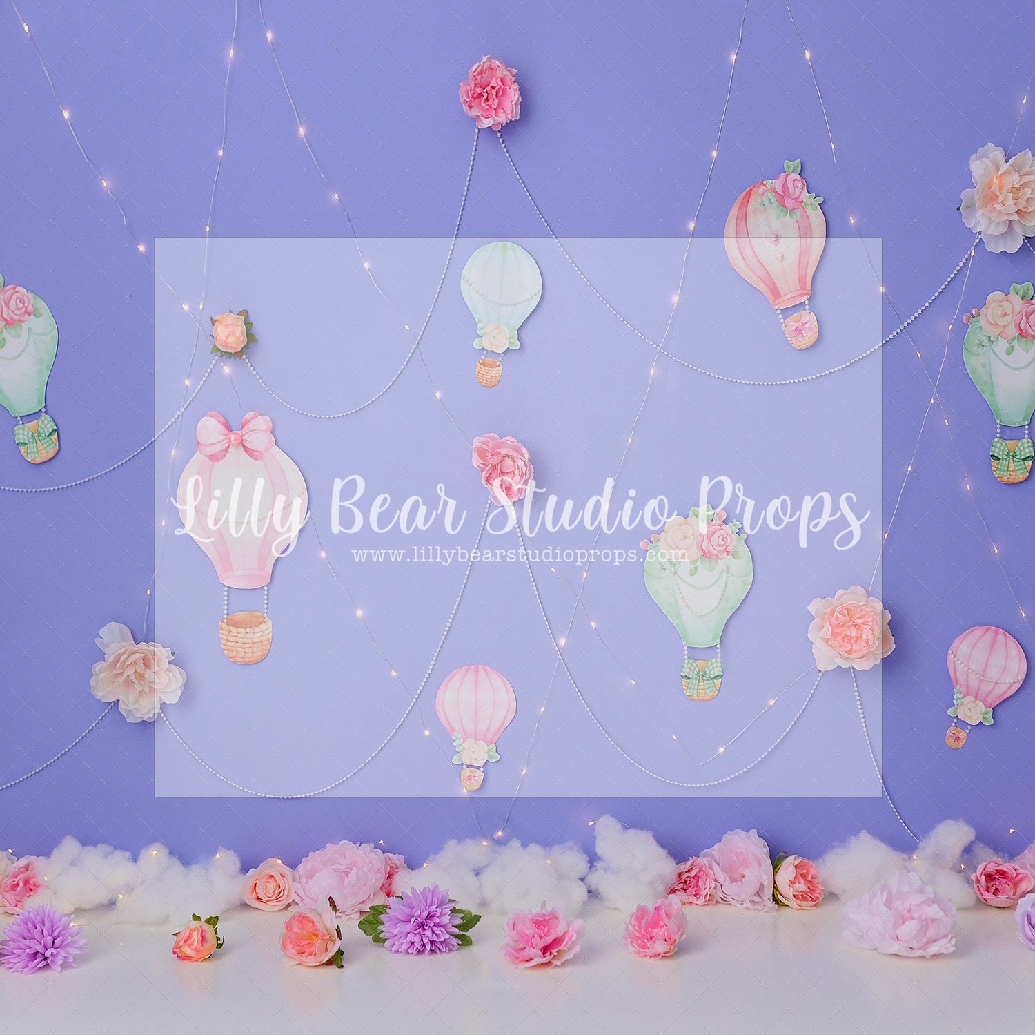 Floral Hot Air Balloons - Lilly Bear Studio Props, balloons, clouds, Fabric, FABRICS, floral balloons, hot air balloon