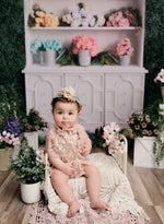 Floral Hutch by Meagan Paige Photography sold by Lilly Bear Studio Props, FABRICS - floral - flowers - garden - hutch