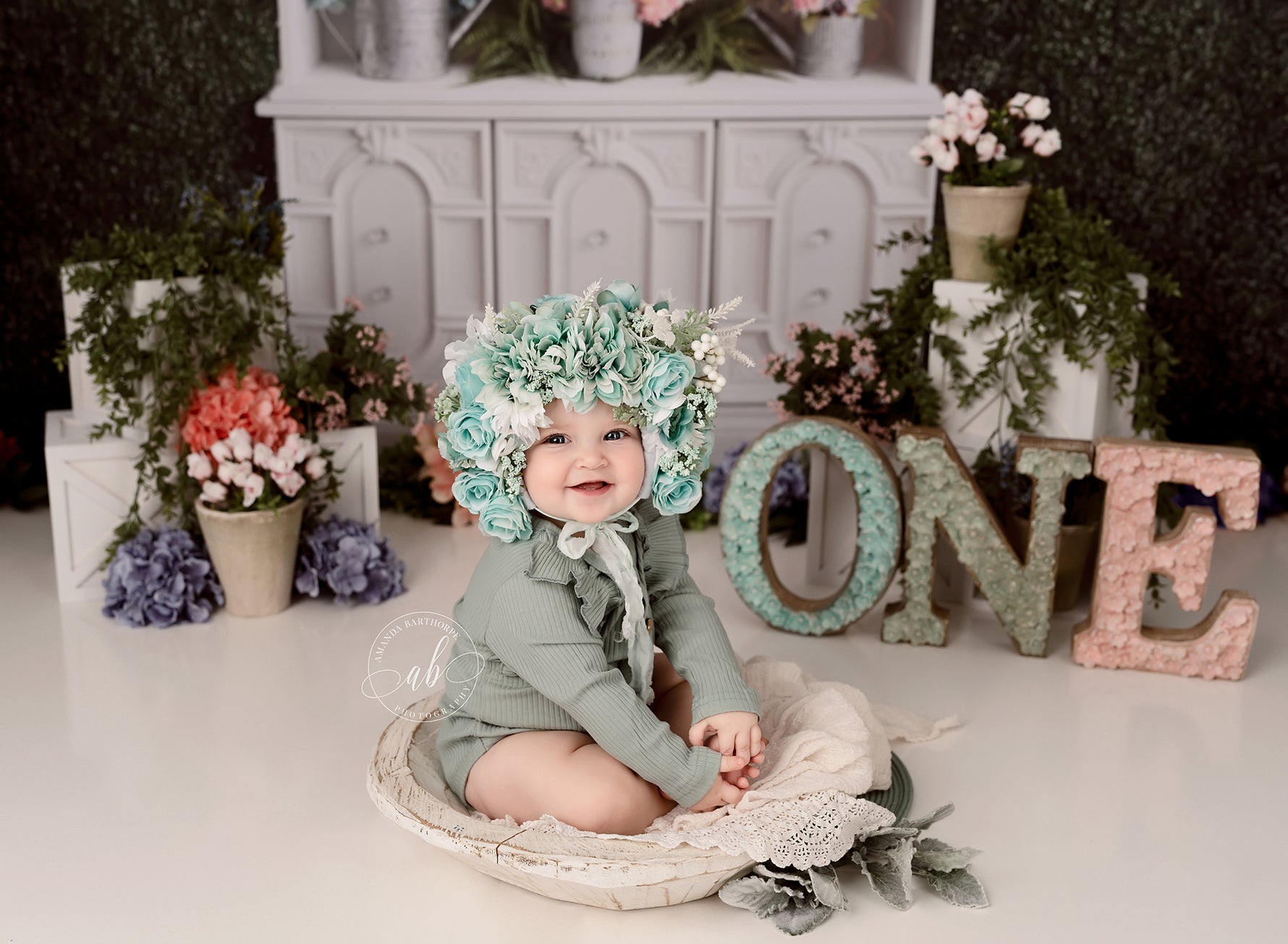 Floral Hutch by Meagan Paige Photography sold by Lilly Bear Studio Props, FABRICS - floral - flowers - garden - hutch