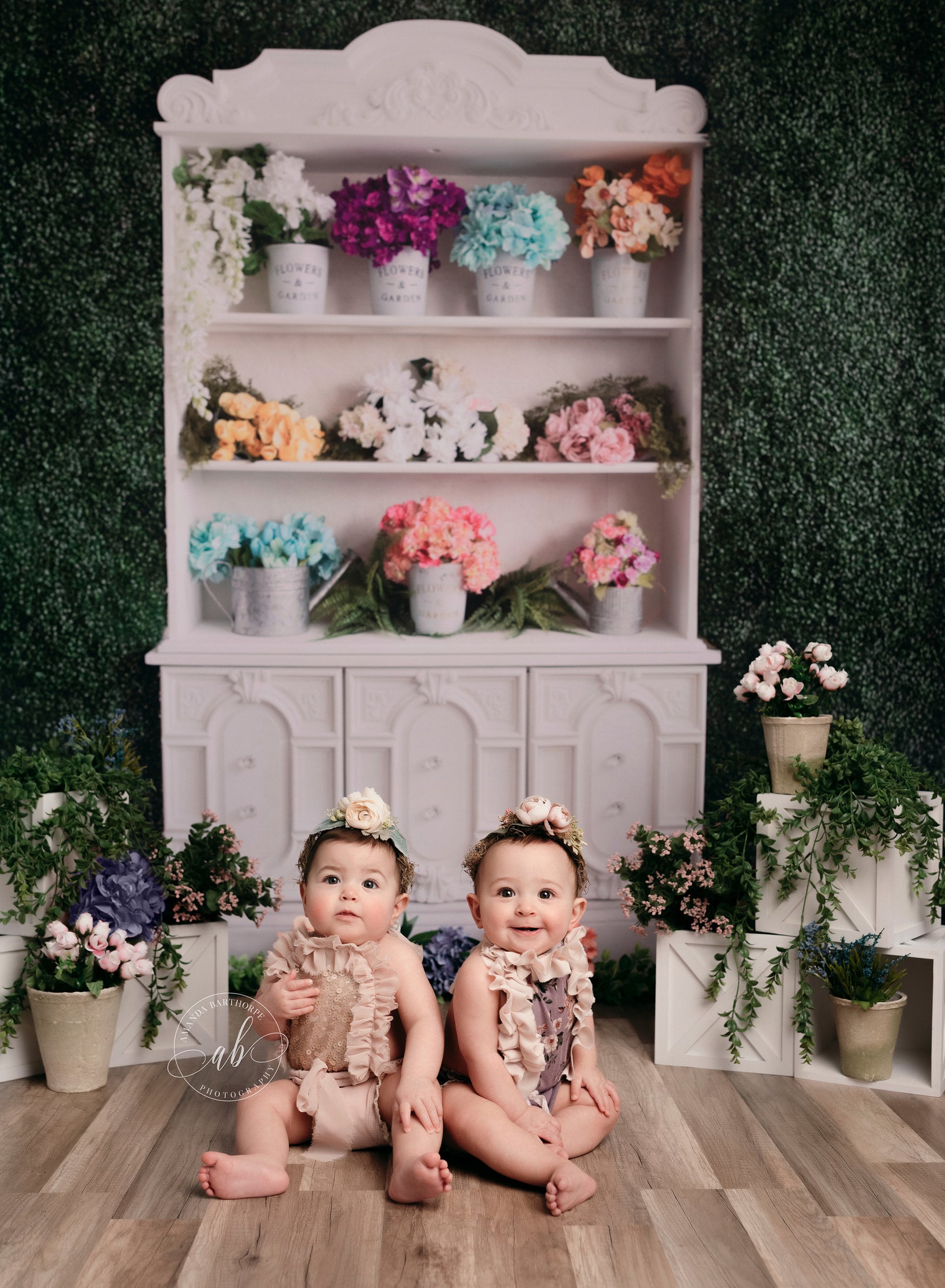 Floral Hutch by Meagan Paige Photography sold by Lilly Bear Studio Props, FABRICS - floral - flowers - garden - hutch