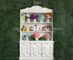 Floral Hutch by Meagan Paige Photography sold by Lilly Bear Studio Props, FABRICS - floral - flowers - garden - hutch