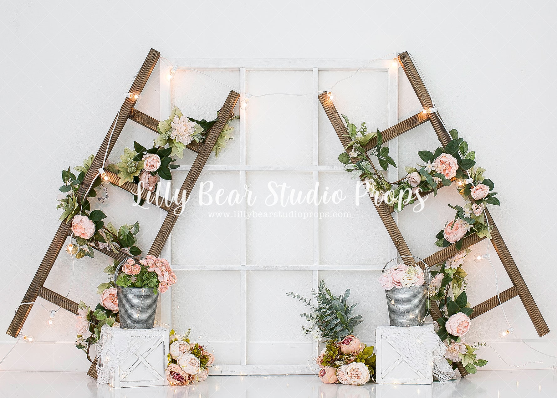 Floral Ladders by Karissa Knowles Photography sold by Lilly Bear Studio Props, floral - flower - flowers - flowers vine