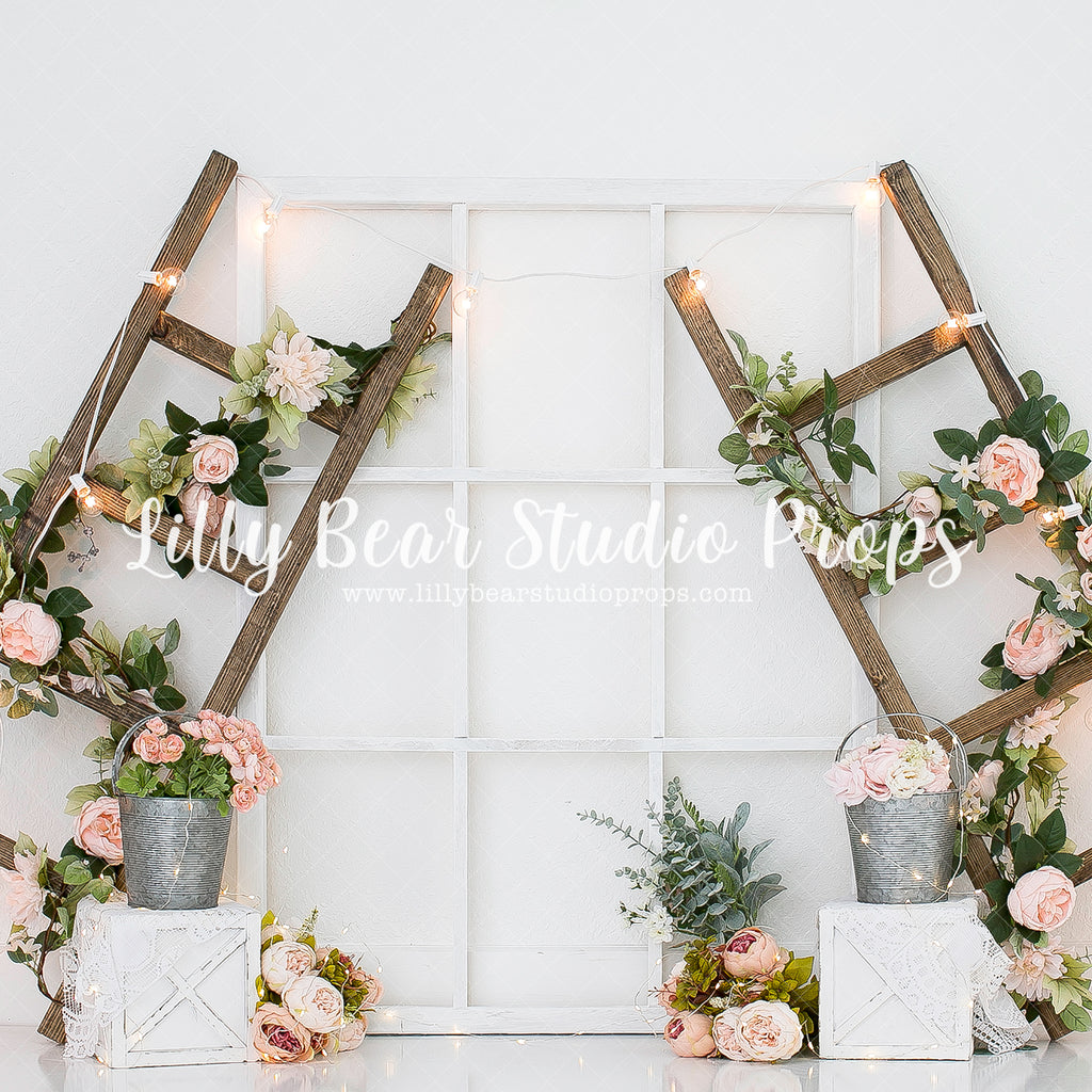 Floral Ladders by Karissa Knowles Photography sold by Lilly Bear Studio Props, floral - flower - flowers - flowers vine