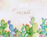 Floral Cactus by Lilly Bear Studio Props sold by Lilly Bear Studio Props, boys - catus - desert - dessert - FABRICS - g