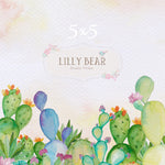 Floral Cactus by Lilly Bear Studio Props sold by Lilly Bear Studio Props, boys - catus - desert - dessert - FABRICS - g