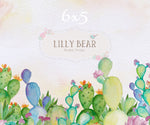 Floral Cactus by Lilly Bear Studio Props sold by Lilly Bear Studio Props, boys - catus - desert - dessert - FABRICS - g