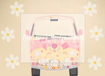 Flower Child Hippie by Sweet Little Blessings - Lilly Bear Studio Props, 60s, blushing, daisies, daisy, daisy flowers, FABRICS, floral, girl, groovy, groovy man, groovy one, hippie, paper flower wall, paper flowers, pastel pink flowers, peace, peace and love, peace love, peace symbol, VW bus, VW camper, white daisies, yellow daisies