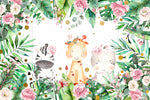 Flower Jungle Confetti - Lilly Bear Studio Props, baby jungle, elephant jungle, fabric, fine art, girls, heart jungle, into the jungle, jungle, jungle animals, jungle first birthday, jungle one, jungle party, jungle safari party, little wild one, poly, simple garland, spanish moss, vinyl, welcome to the jungle, wild jungle, wild one, wild one girl, Wrinkle Free Fabric