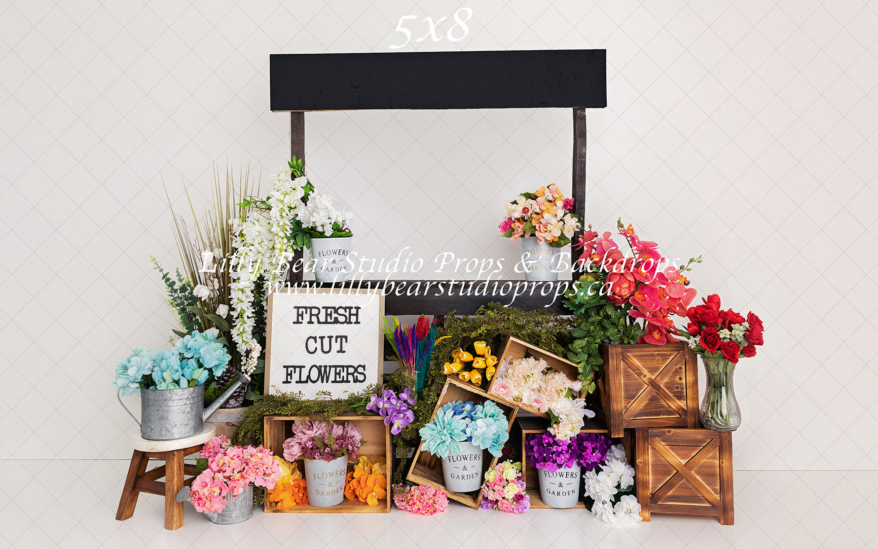 Flower Market by Meagan Paige Photography sold by Lilly Bear Studio Props, FABRICS - floral - flower market - garden